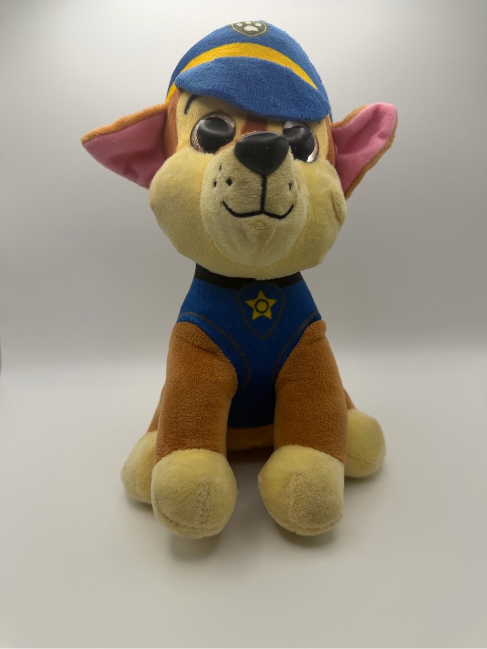 Paw Patrol Chase Plush Toy - Blue, Brown, Tan, Yellow, Pink 9”